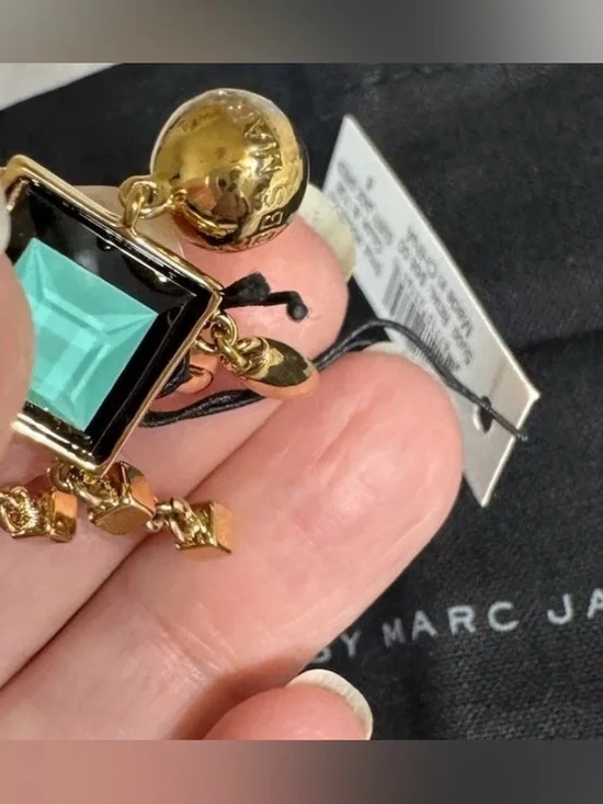Marc By Marc Jacobs Stacked Block Figure Dusty Jade Green Ring/Size  8 -NWT - Picture 10 of 11